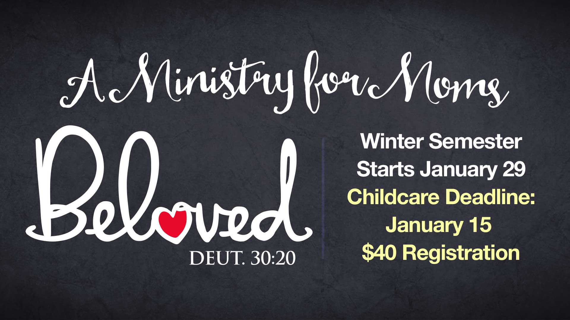 Beloved Winter Semester 2026