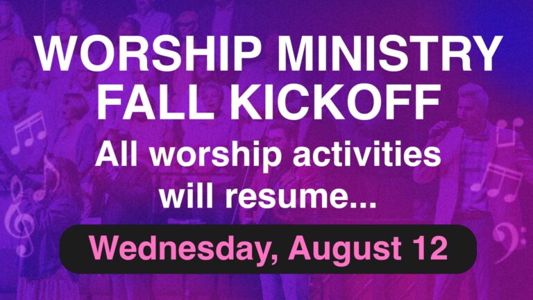 Worship Fall Kickoff 2026