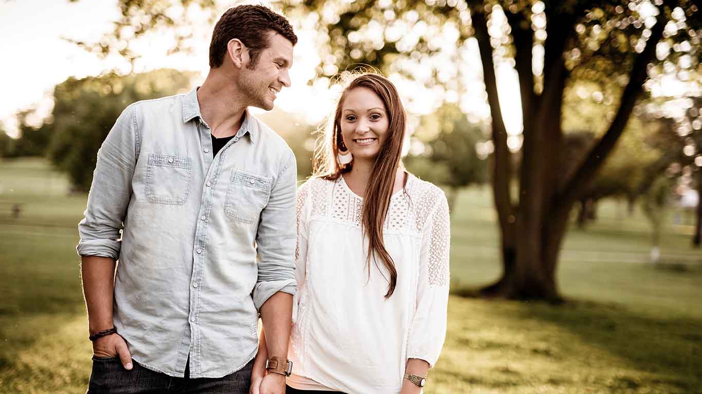 Picture of married couple outdoors