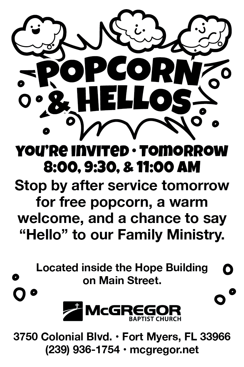 Families are invited to join us for Popcorn Sunday